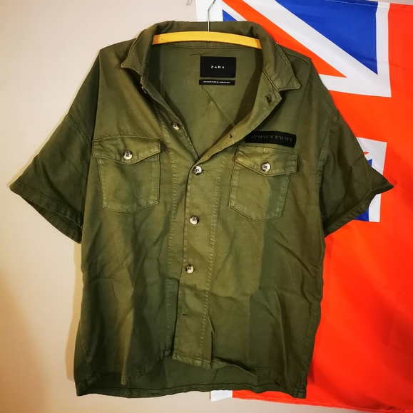 Zara Men Short Sleeve Button Down - Picture 1 of 2